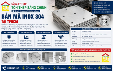 Bản mã inox 304 tại Tphcm