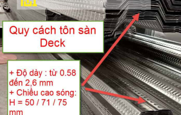 Quy cách tôn sàn decking