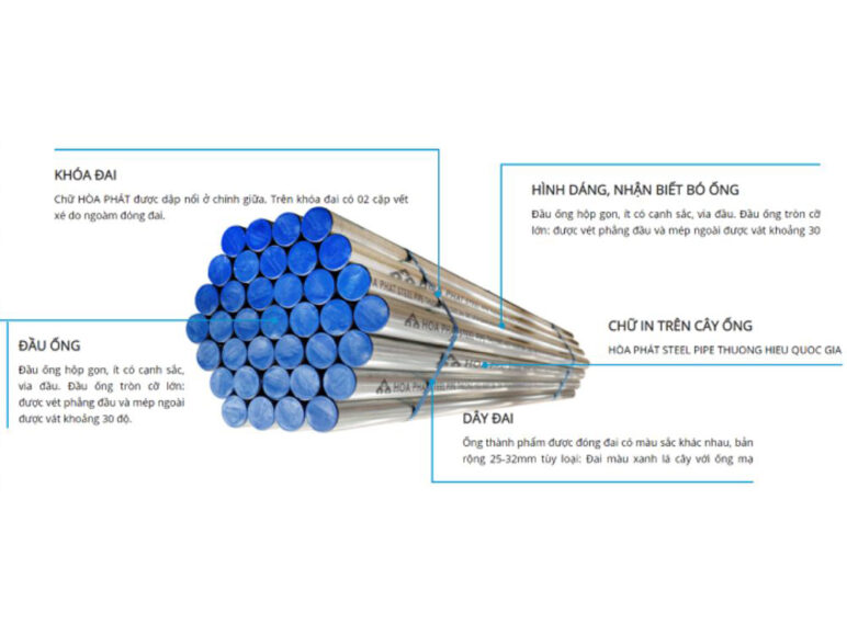 Cách xem chữ in trên cây ống kẽm để nhận diện hàng Hòa Phát chính hãng