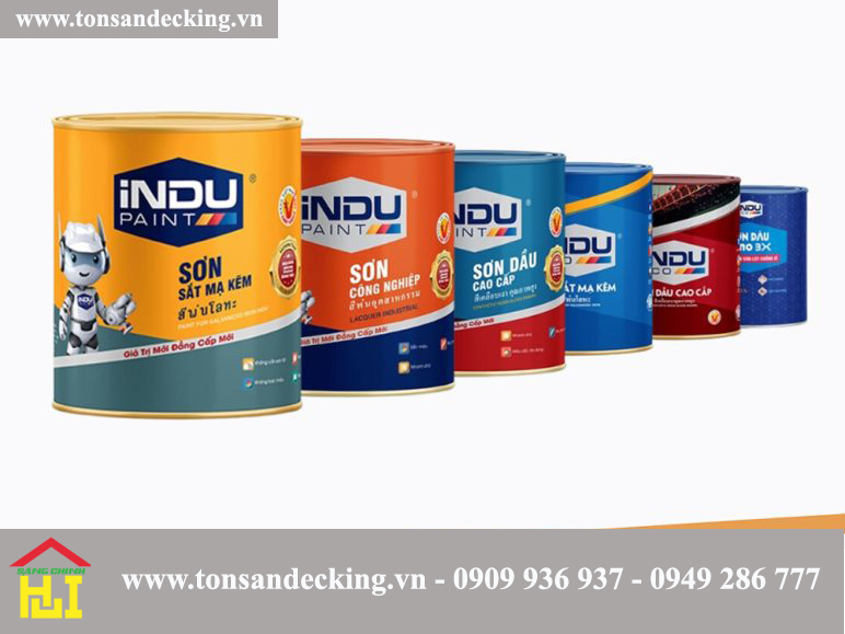 Sơn sắt thép mạ kẽm iNDU đa dạng sản phẩm