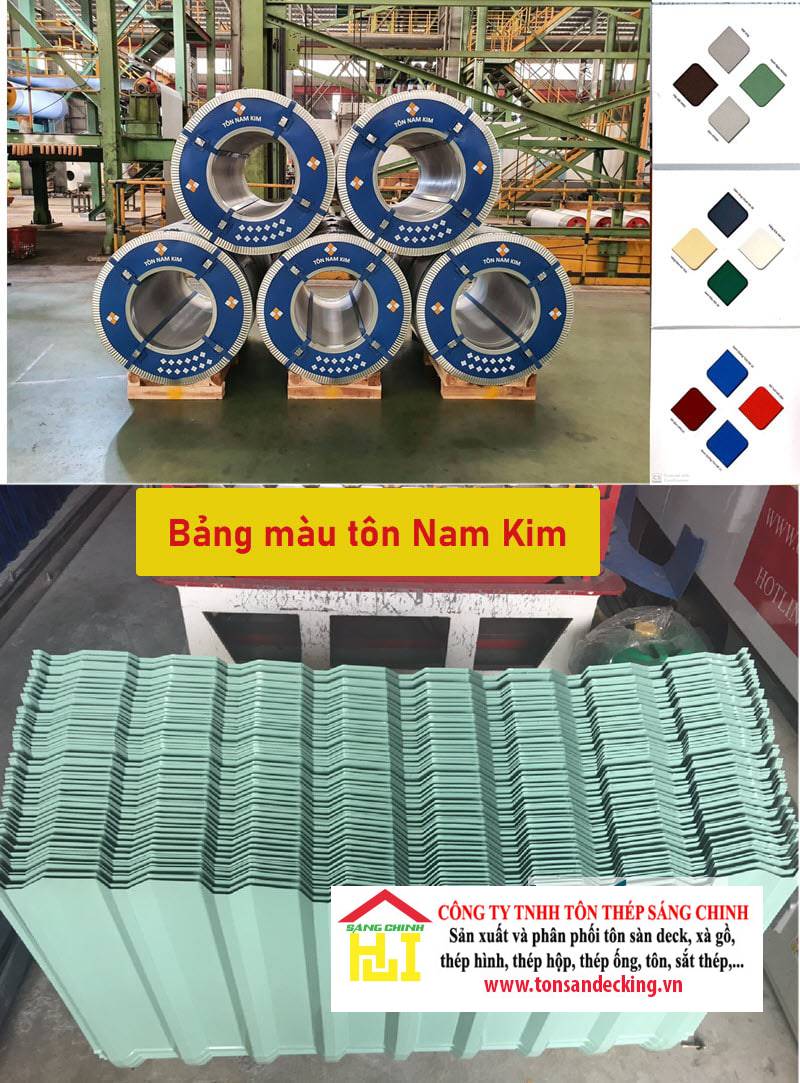 Bảng màu tôn Nam Kim