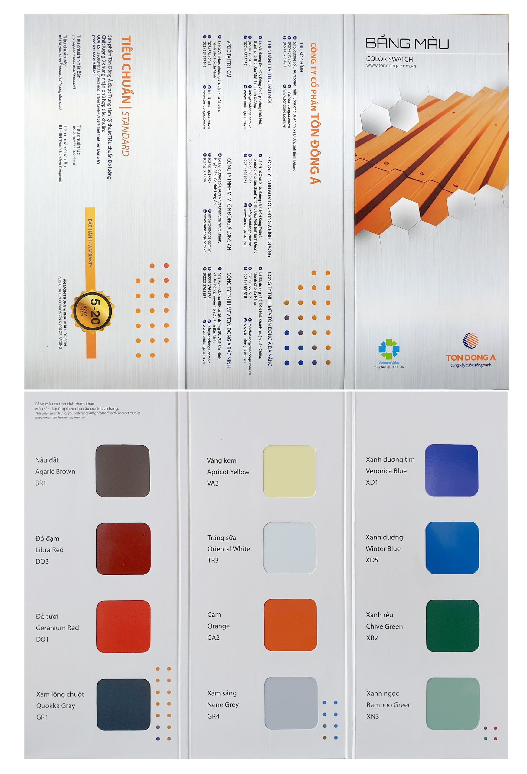 Bảng Màu Tôn Đông Á