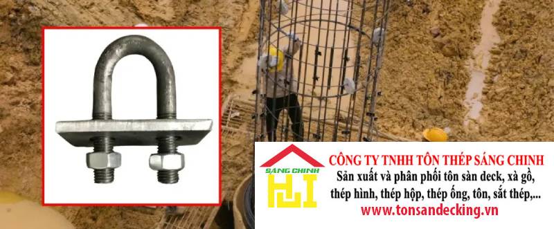Cóc nối lồng thép cọc khoan nhồi và tường vây
