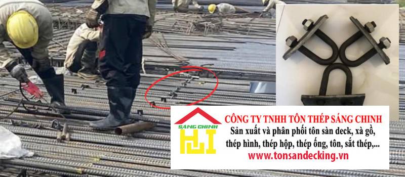 Cóc nối lồng thép cọc khoan nhồi và tường vây