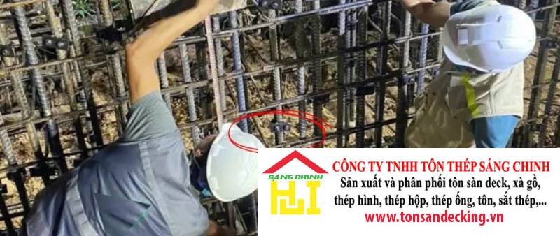 Cóc nối lồng thép cọc khoan nhồi và tường vây