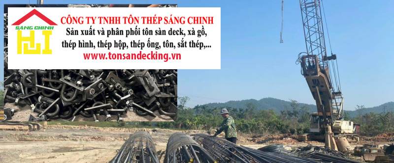 Cóc nối lồng thép cọc khoan nhồi và tường vây