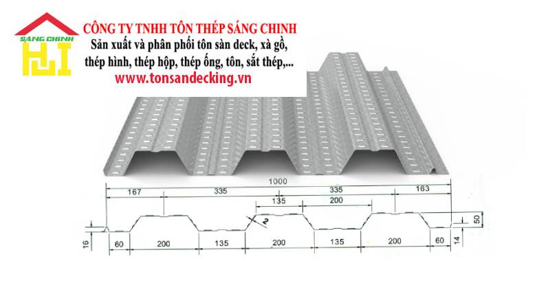 Các loại sóng tôn sàn deck phổ biến