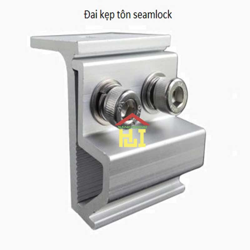 Chân kẹp múi Seamlock lắp ray nhôm dọc sóng