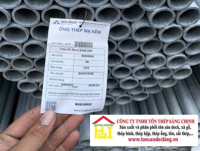 Kích thước và trọng lượng ống thép Hòa Phát
