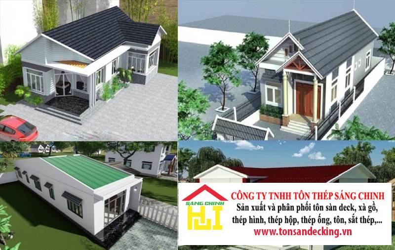 Mẫu nhà lợp mái tôn đẹp