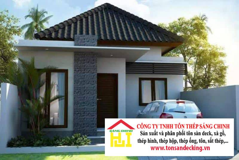 Mẫu nhà lợp mái tôn đẹp