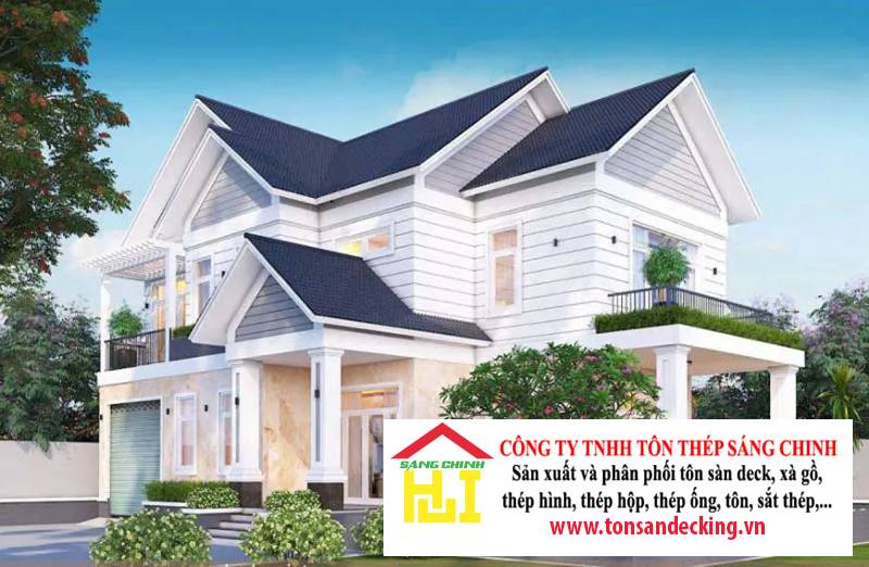 Mẫu nhà lợp mái tôn đẹp