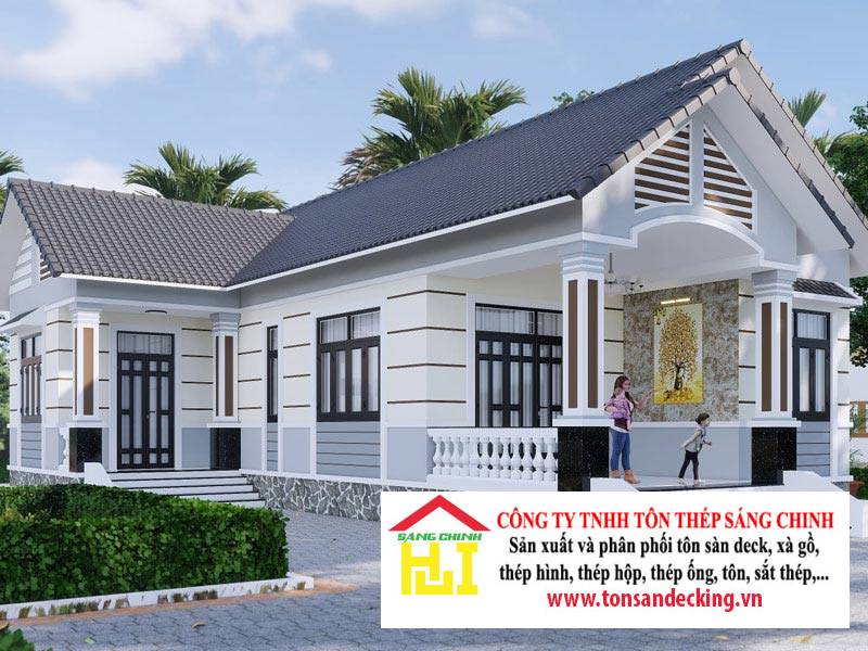Mẫu nhà lợp mái tôn đẹp