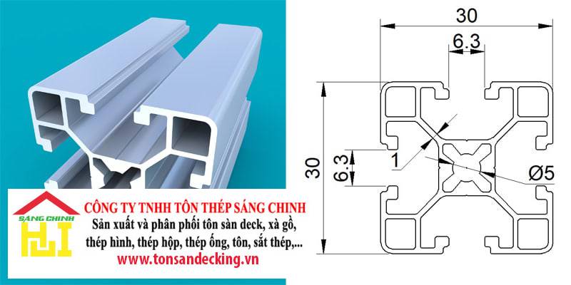 Nhôm định hình 30×30 là gì? Đặc điểm và báo giá chi tiết