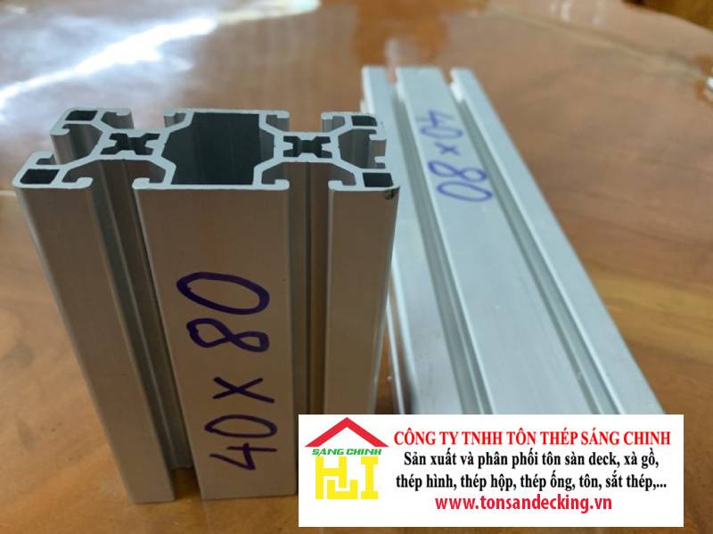 Nhôm định hình 40×80 : Thông số kỹ thuật, báo giá mới nhất
