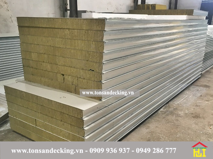 Tấm Panel Rockwool chống cháy (Panel bông khoáng)