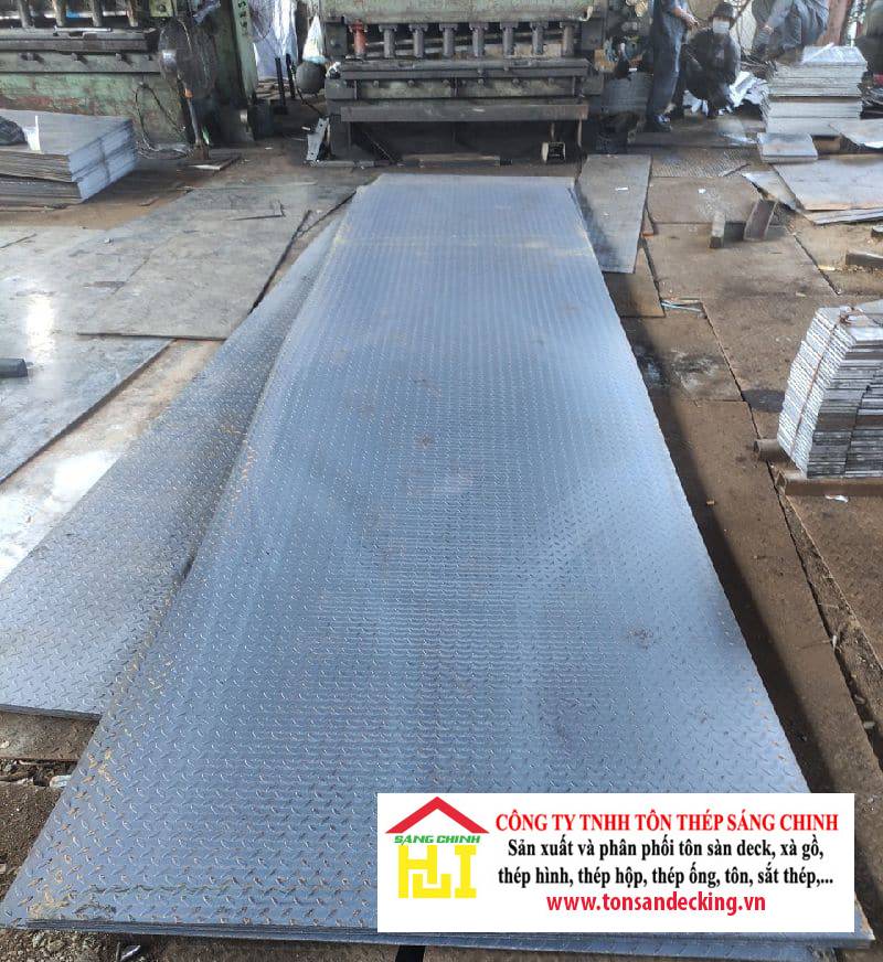 Thép Tấm Gân 5ly (Tấm nhám chống trượt dày 5mm)