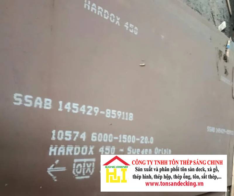 Thép Tấm Hardox 450 (Thép chịu mài mòn)