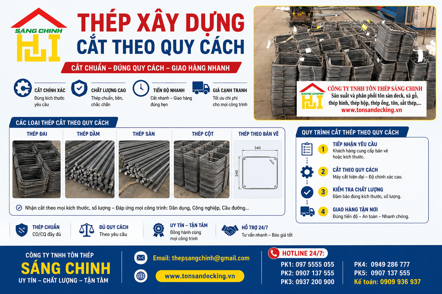 Thép Xây Dựng Cắt Theo Quy Cách