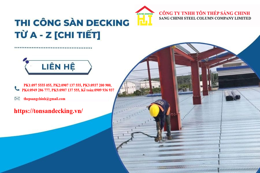 Hướng dẫn thi công tôn sàn deck