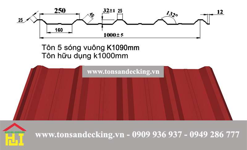Tiêu Chuẩn và Thông Số Kỹ Thuật Tôn 5 Sóng