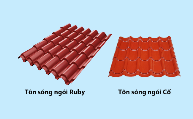 Các loại tôn giả ngói phổ biến