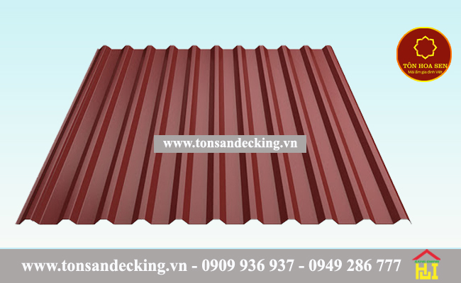 Tôn hoa sen màu đỏ