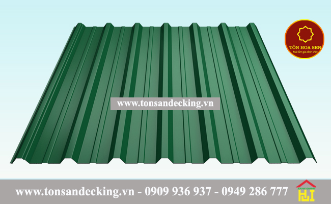 Tôn hoa sen màu xanh Rêu