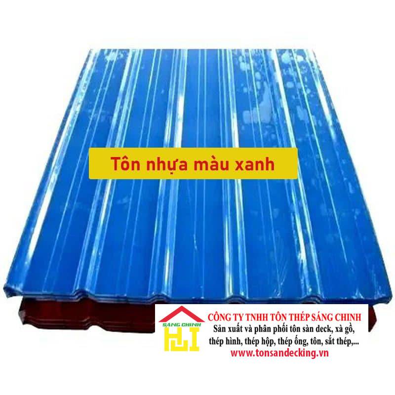 Tôn nhựa màu xanh