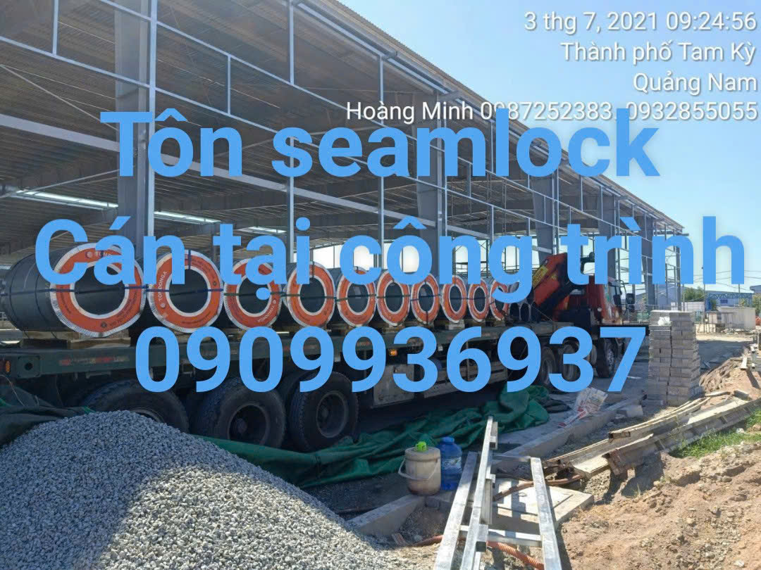 Tôn Seamlock cán tại công trình