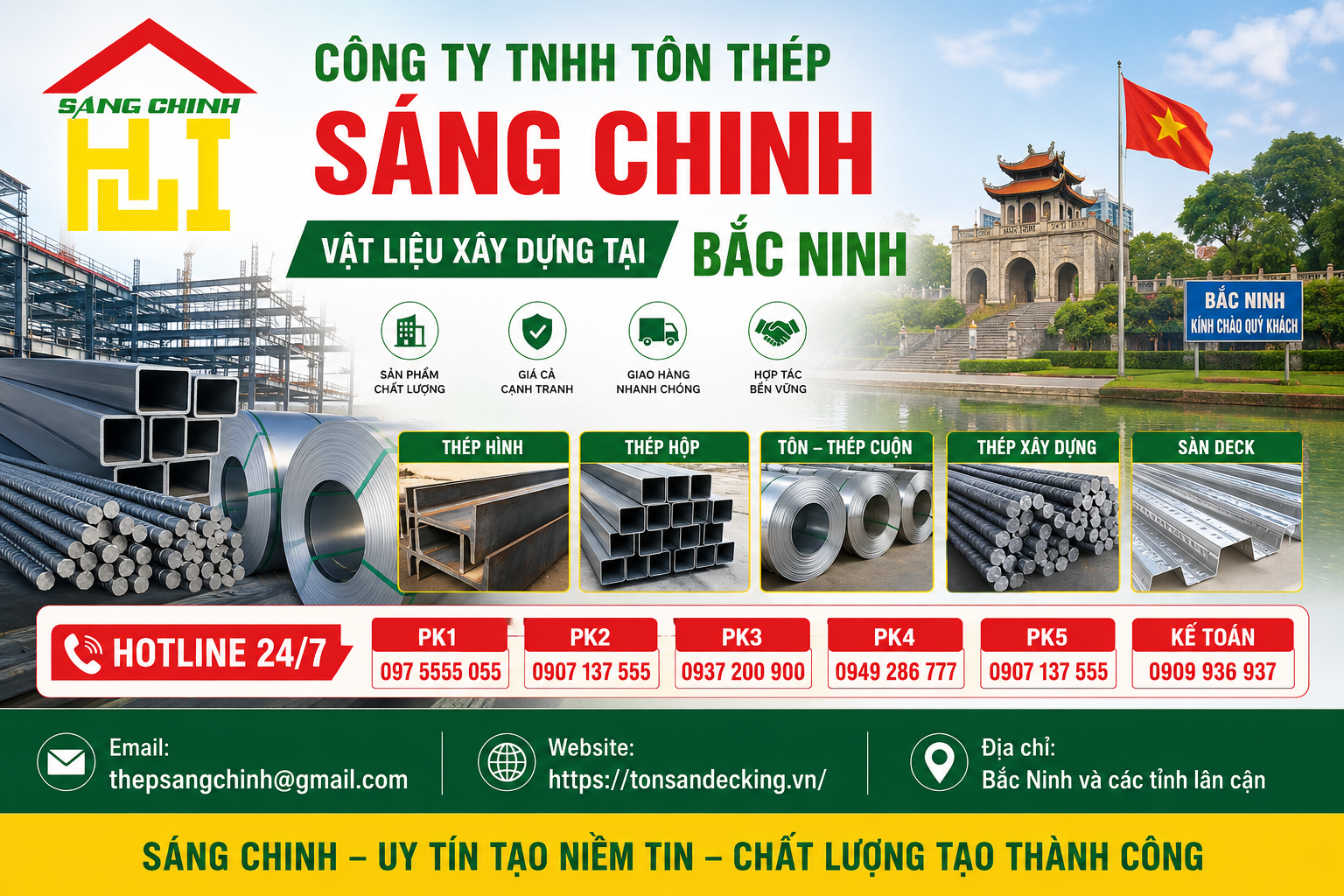 Vật liệu xây dựng tại Bắc Ninh
