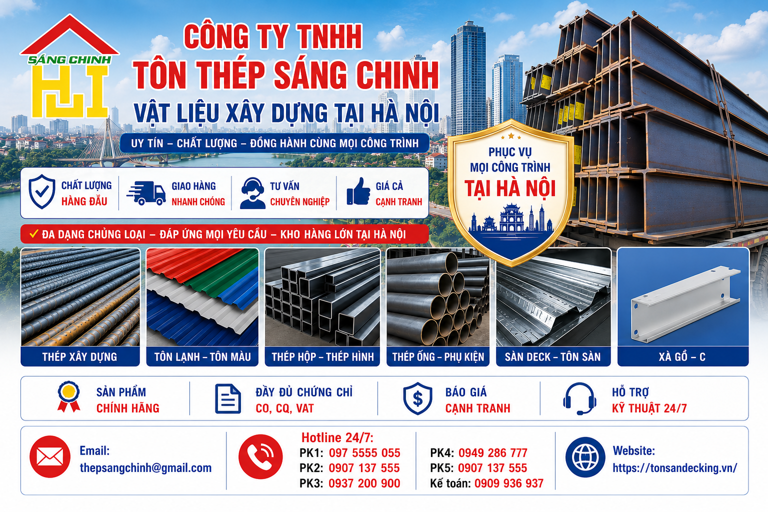 Vật liệu xây dựng tại Hà Nội