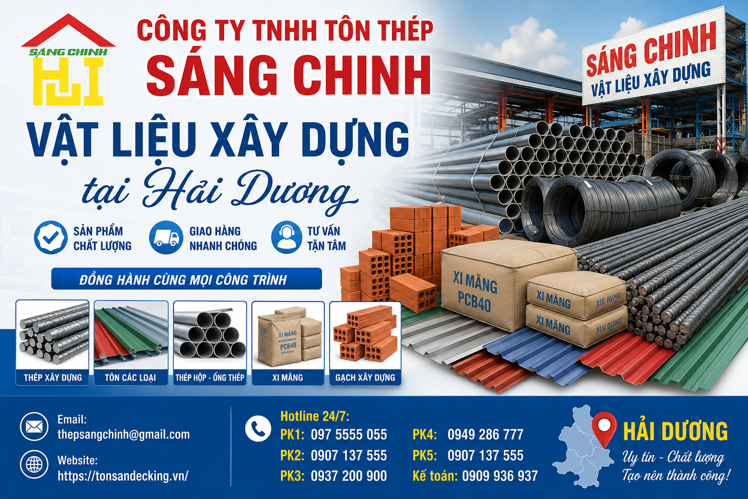 Vật liệu xây dựng tại Hải Dương