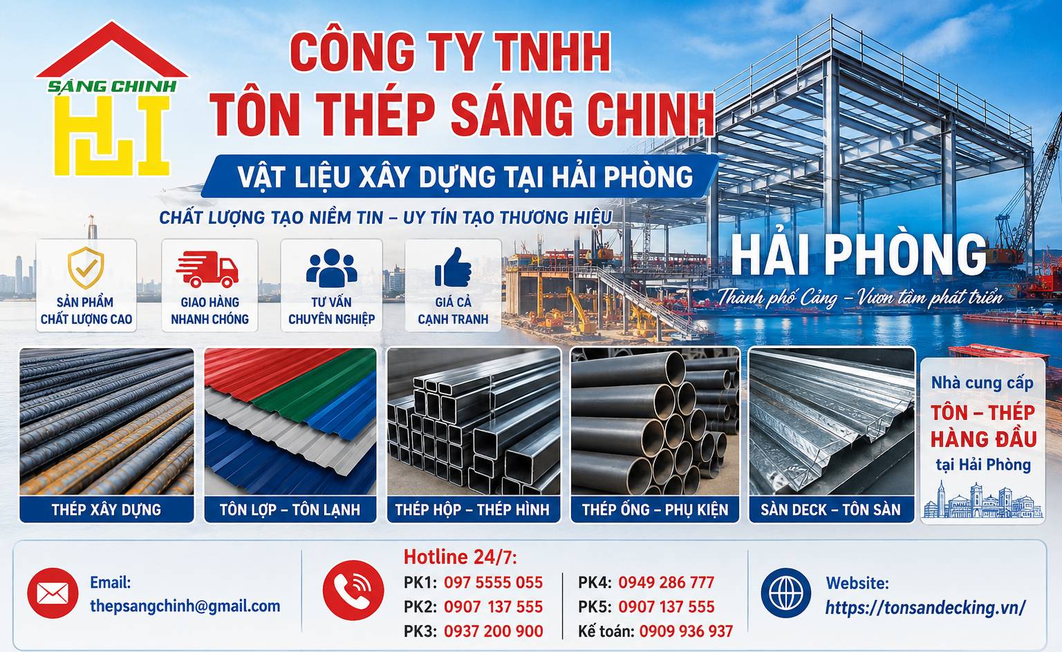 Vật liệu xây dựng tại Hải Phòng