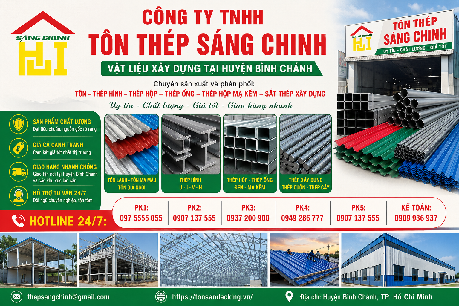 Vật liệu xây dựng tại Huyện Bình Chánh
