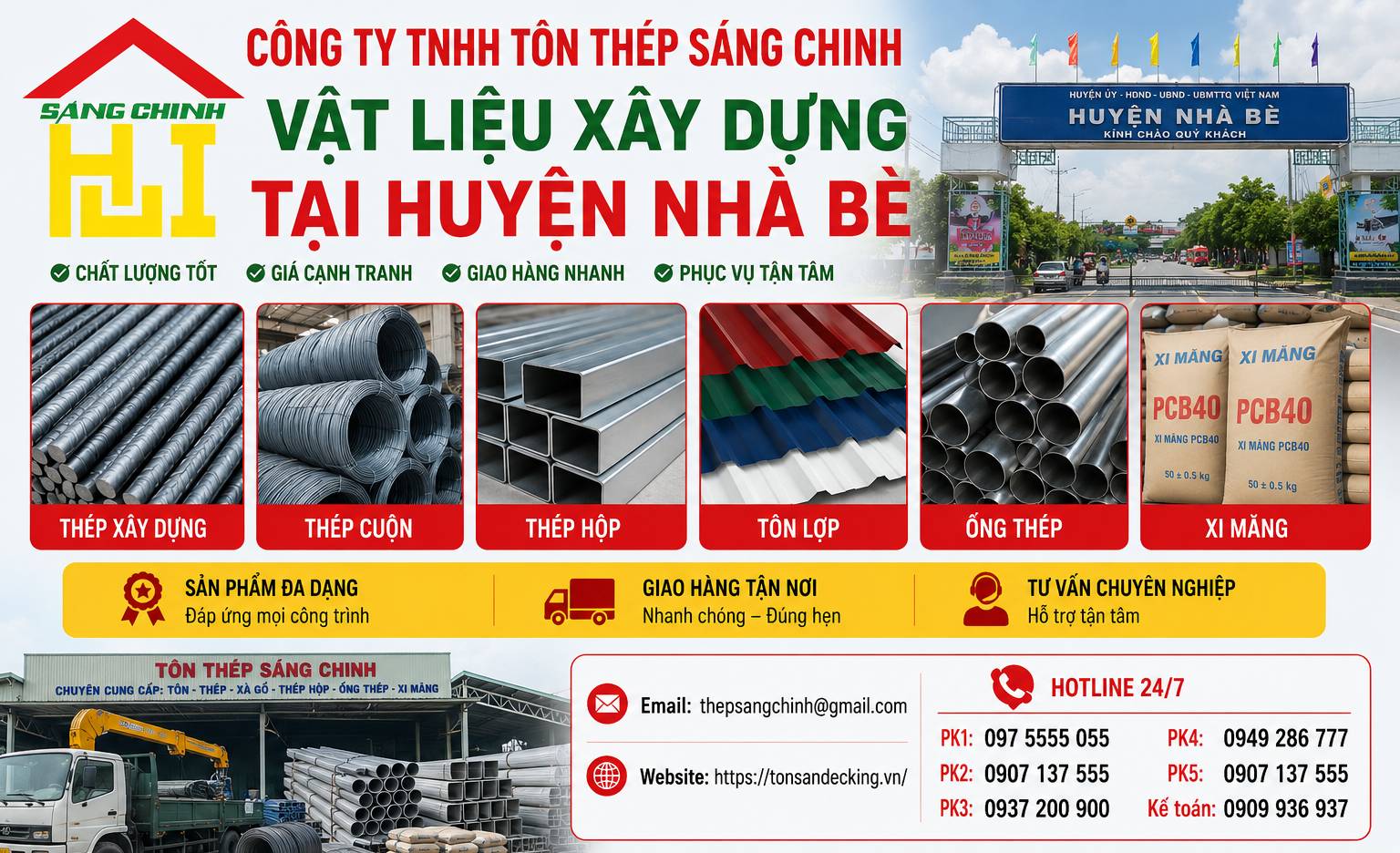 Vật liệu xây dựng tại Huyện Nhà Bè