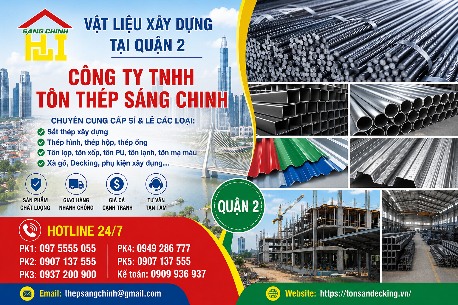 Vật liệu xây dựng tại Quận 2