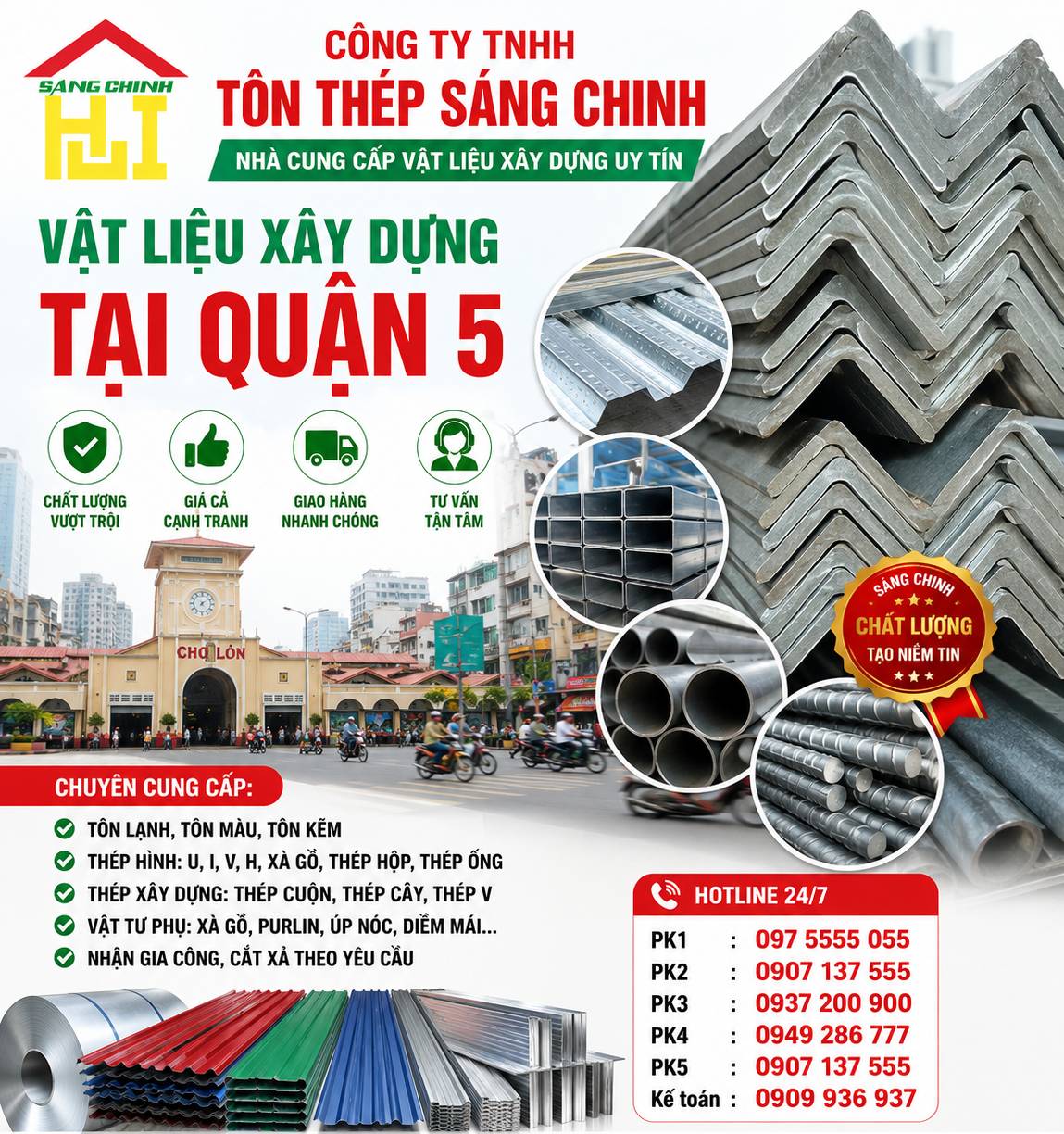 Vật liệu xây dựng tại Quận 5