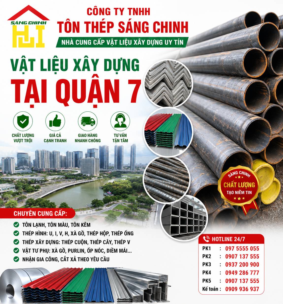 Vật liệu xây dựng tại Quận 7
