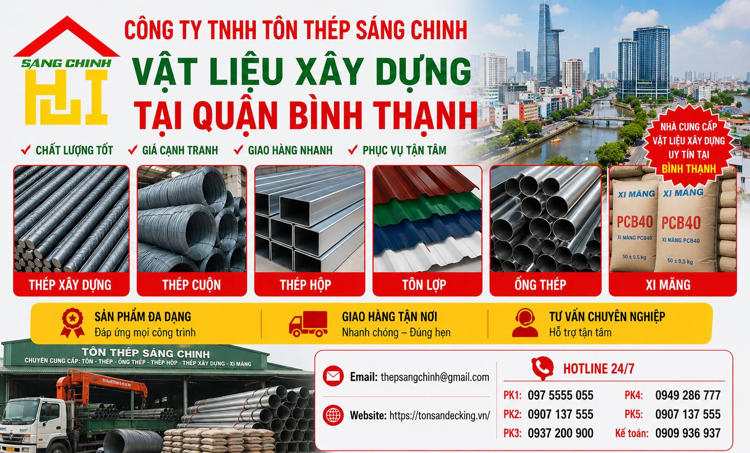 Vật liệu xây dựng tại Quận Bình Thạnh