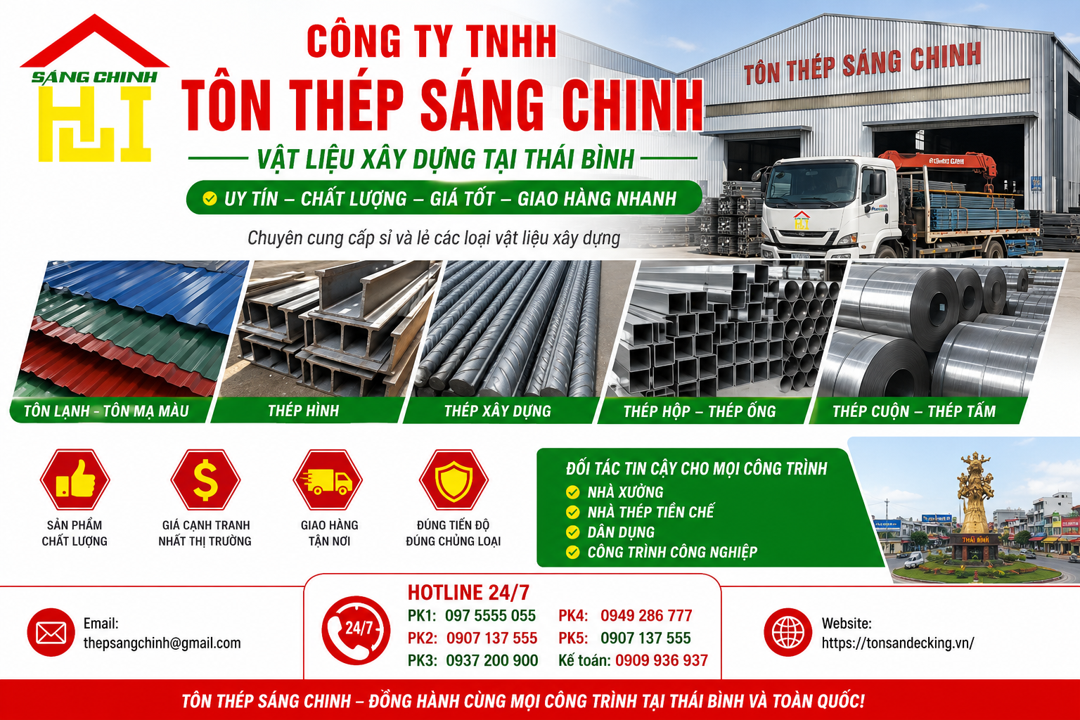 Vật liệu xây dựng tại Thái Bình