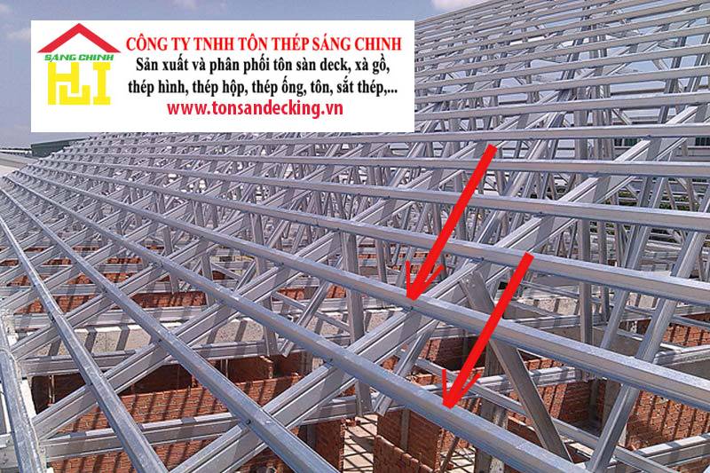 Xà gồ mái tôn là gì? khoảng cách xà gồ mái tôn thế nào là chuẩn