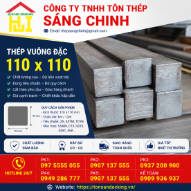 Bảng báo giá thép vuông đặc 110 x 110