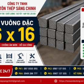 Bảng báo giá thép vuông đặc 16 x 16