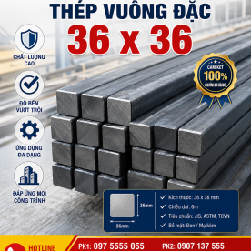Bảng báo giá thép vuông đặc 36 x 36