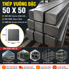 Bảng báo giá thép vuông đặc 50 x 50