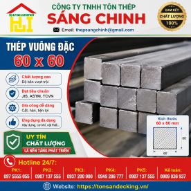 Bảng báo giá thép vuông đặc 60 x 60