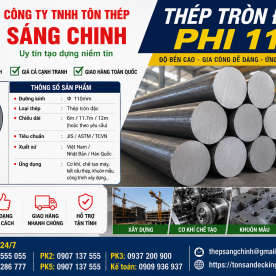 Bảng báo giá thép tròn đặc phi 110