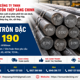 Bảng báo giá thép tròn đặc phi 190