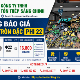 Bảng báo giá thép tròn đặc phi 22